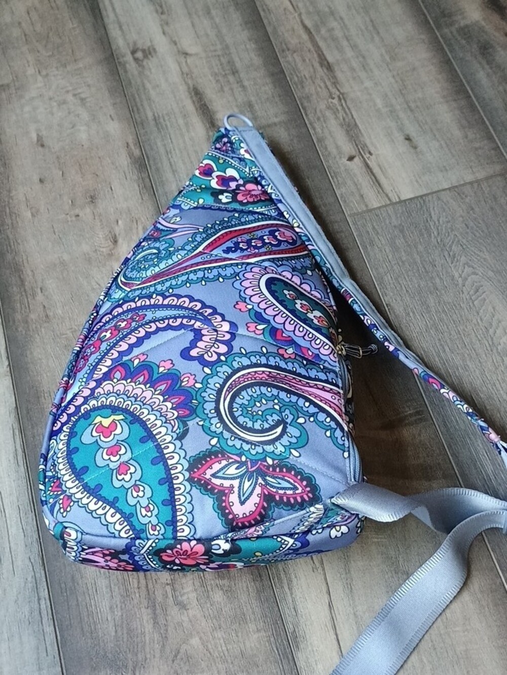 Vera Bradley Purple Teal Paisley Crossbody Sling Bag - Picture 6 of 11